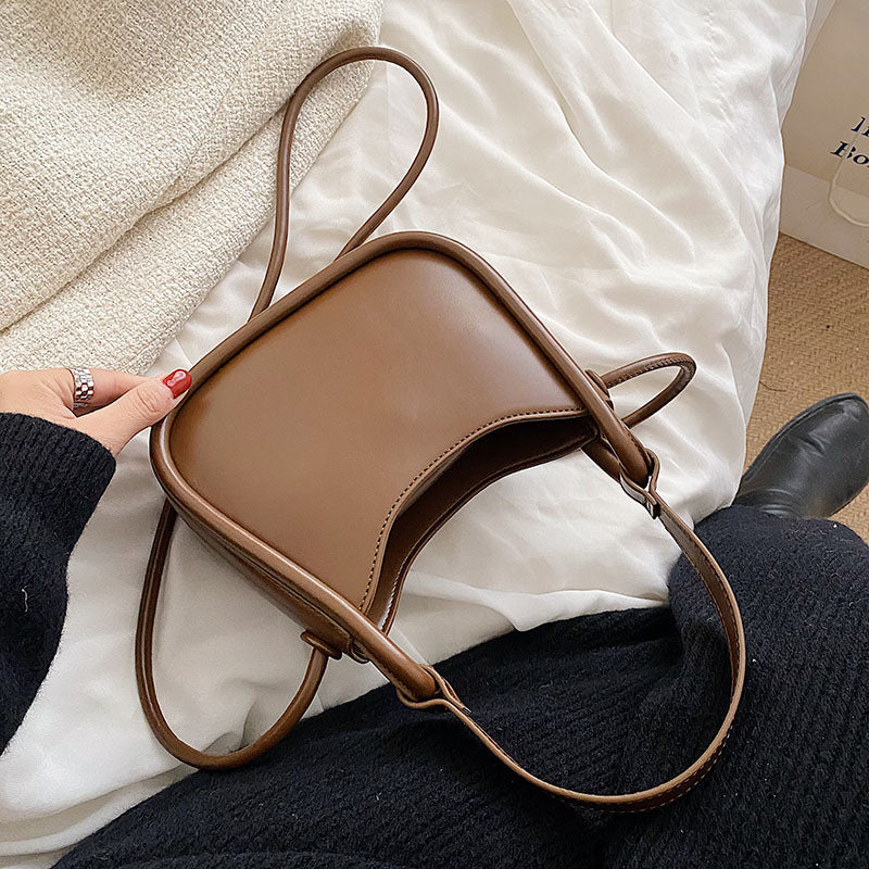 Back To College Spring Famous Brand PU Leather Women's Designer Underarm Handbag Short Handle Luxury Brand One Shoulder Crossbody Bags