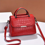 solvbao Classic Crocodile Embossed Crossbody Bag, Elegant Square Flap Shoulder Bag, Women's Versatile Handbag & Purse