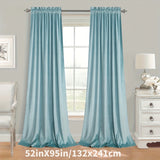 1pc Luxurious Velvet Room Darkening Curtains - Thermal Insulated Soft Privacy Panels for Bedroom and Living Room Home Decor with Rod Pocket