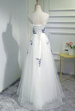 solvbao White Tulle Elegant Gowns, Pretty Formal Gowns, Prom Dress