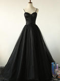 solvbao Charming Black Long Party Gowns, Black Evening Prom Dress