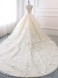 solvbao Beautiful Ivory Ball Gown Long Wedding Party Dress,Ivory Wedding Dress