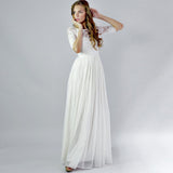 SOLVBAO Light Wedding Dress Bride Ebay New  Lace White Host Long Wedding Banquet Evening Dress