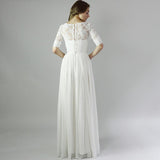 SOLVBAO Light Wedding Dress Bride Ebay New  Lace White Host Long Wedding Banquet Evening Dress