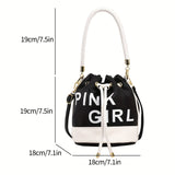 solvbao Trendy Drawstring Bucket Bag, Fashion PU Crossbody Bag, Women's Casual Handbag & Shoulder Purse