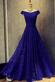 solvbao Adorable Teen Prom Dresses, Blue Junior Lace Prom Dresses, Party Gowns