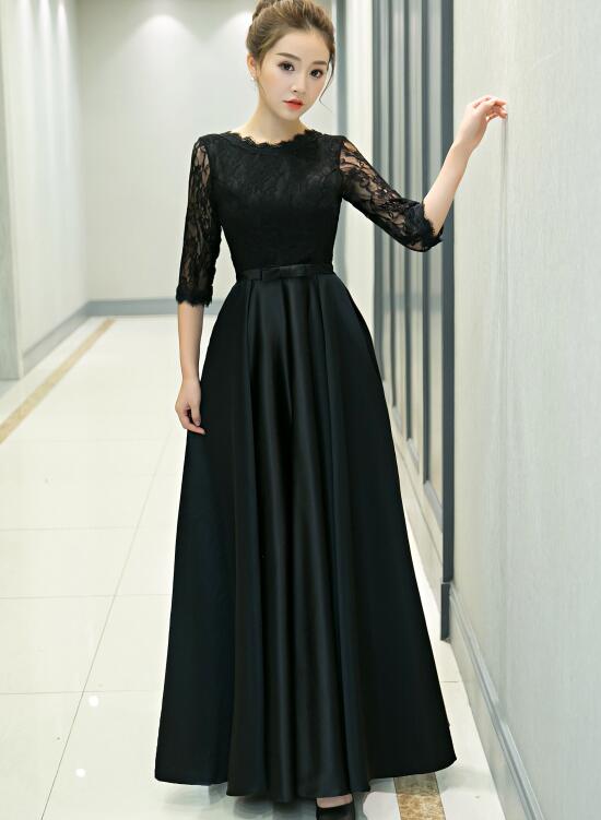 Solvbao Black Long Sleeves Party Dress , Formal Dress