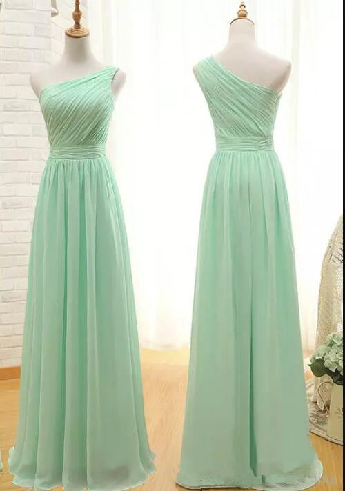 Solvbao Mint Green Bridesmaid Dresses, One Shoulder Bridesmaid Dresses, Formal Gowns