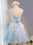 Solvbao Light Blue Short Homecoming Dresses, Lovely Formal Dress , Party Gowns