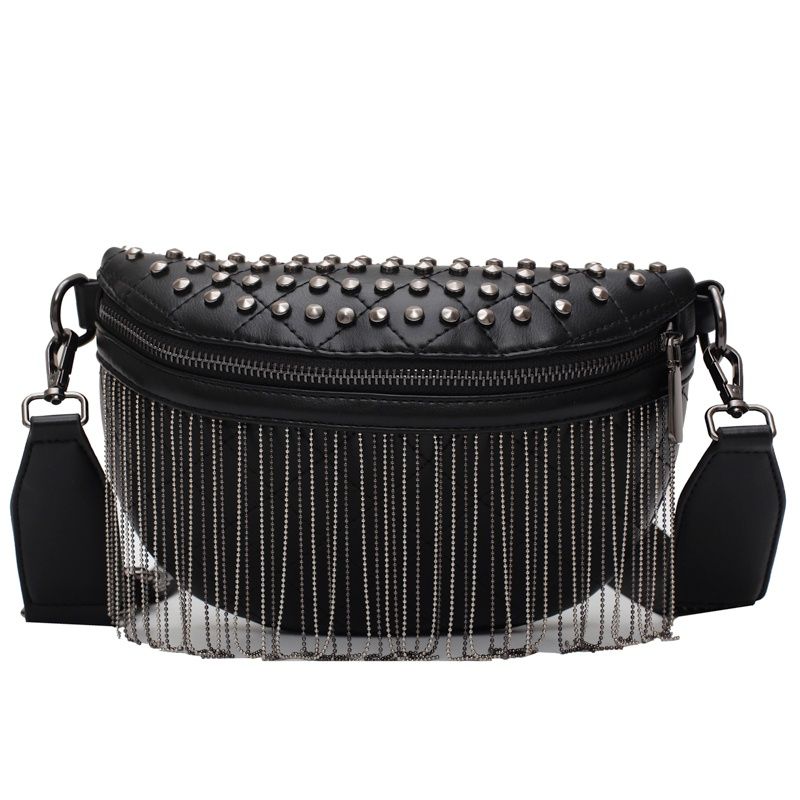 Tassel Waist Bag, Women's Large Capacity Fanny Pack With Wide Strap