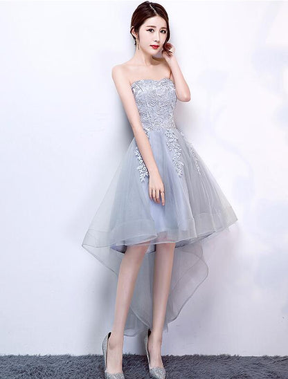 Solvbao Grey Lace Sweetheart Party Dress, Party Dresses , Formal Dresses