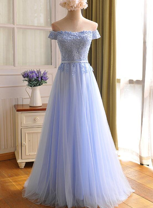 Solvbao Light Blue Simple Bridesmaid Dresses, Beautiful Party Dresses