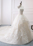 solvbao Beautiful Ivory Ball Gown Long Wedding Party Dress,Ivory Wedding Dress