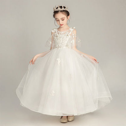 Children's Dress  New Princess Dress Birthday Pettiskirt Little Girl Western Style Trailing Evening Dress Flower Children's Dress