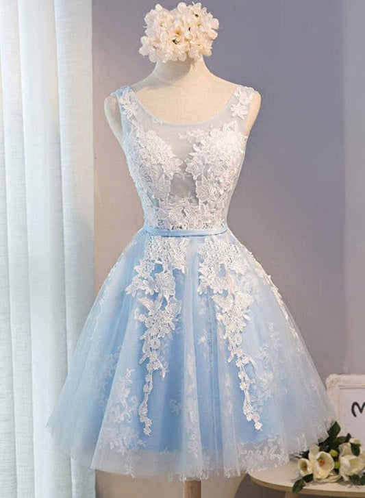 Solvbao Light Blue Short Homecoming Dresses, Lovely Formal Dress , Party Gowns