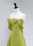 solvbao A-line Green Long Formal Dress Prom Dress, Green Floor Length Party Dress