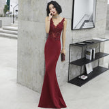 SOLVBAO Banquet Evening Dress Dress Women's  New Spring Elegant Fishtail Long Sleeve Host Dignified Atmosphere Queen Dress