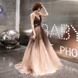 SOLVBAO Evening Dress for Women Banquet Long Birthday Fairy Socialite Graceful and Fashionable Sexy Annual Meeting Host Dress Autumn and Winter