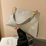 solvbao  Trendy Large Capacity Tote Bag, PU Leather Solid Color Crossbody Bag, Perfect Shoulder Bag For Commuting