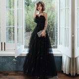 SOLVBAO Evening Dress  New Black Long Strap Evening Dress Backless Dress Host Strap Evening Dress for Women