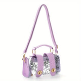 Transparent Jelly Crossbody Bag, Graffiti Pattern Shoulder Bag