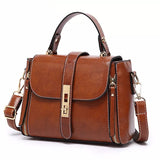 Women's Fashion Flap Purse, Retro Style Faux Leather Handbag, Versatile Shoulder Bag