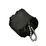 solvbao Portable Drawstring Makeup Bag, Lightweight Versatile Cosmetic Organizer With Bead Strap