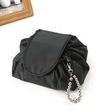 solvbao Portable Drawstring Makeup Bag, Lightweight Versatile Cosmetic Organizer With Bead Strap