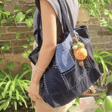 solvbao  Vintage Denim Canvas Stitching Tote Bag, Large Capacity Shoulder Bag, Trendy Summer Street Wear Handbag