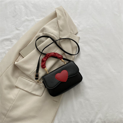 solvbao Cute Heart Decor Crossbody Bag, Trendy Top Handle Shoulder Bag, Women's Fashion Handbag & Purse