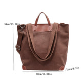 solvbao  Vintage Large Capacity Tote Bag, Retro Canvas Shoulder Bag, Women's Casual Handbag, Crossbody Bag & Hobo Purse