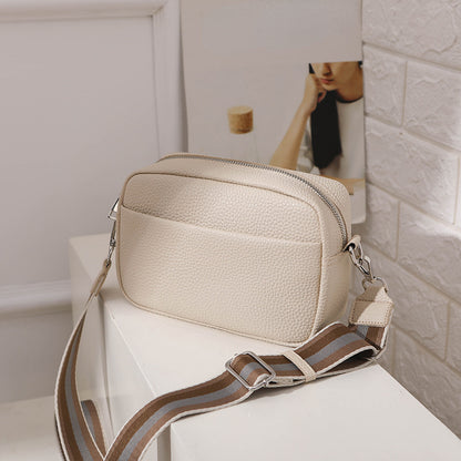 solvbao New Wide Shoulder Strap PU Crossbody Bag Shoulder Bag, Small Square Bag Mobile Phone Bag