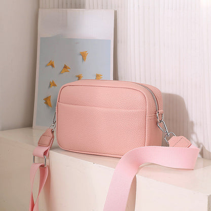 solvbao New Wide Shoulder Strap PU Crossbody Bag Shoulder Bag, Small Square Bag Mobile Phone Bag