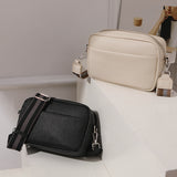 solvbao New Wide Shoulder Strap PU Crossbody Bag Shoulder Bag, Small Square Bag Mobile Phone Bag