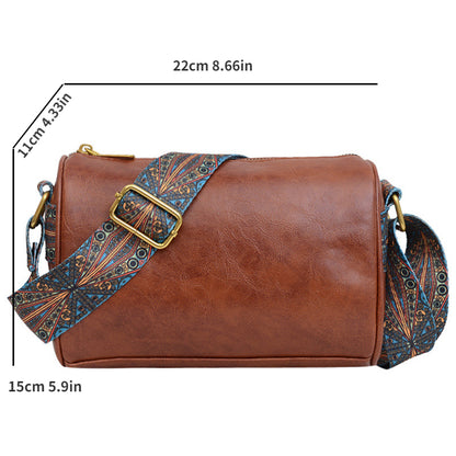 solvbao  Vintage Crossbody Barrel Bag, Retro Shoulder Cylinder Bag, Women's Fashion Handbag & Purse