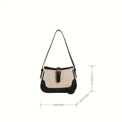 solvbao  Niche Design Shoulder Bag, Color Contrast Crossbody Bag, Trendy Underarm Purse For Women