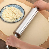 1pc Durable Steel Rolling Pin - Perfect for Homemade Pizza, Cookies, and Pastry Dough - Essential Tool for Home Bakery and Baking Enthusiasts