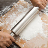 1pc Durable Steel Rolling Pin - Perfect for Homemade Pizza, Cookies, and Pastry Dough - Essential Tool for Home Bakery and Baking Enthusiasts