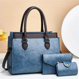 3pcs/set Vintage Top Handle Satchel, Retro Shoulder Tote Bag, Women's Fashion Handbag, Crossbody Bag & Clutch Purse