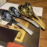 2 Pcs High-Grade Stainless Steel Soup Spoons with Short Handles - Ideal for Rice, Ice Cream, and More - Kitchen Accessories