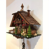 Black Forest House Quartz Cuckoo Clock with Moving Train and Music