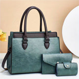 3pcs/set Vintage Top Handle Satchel, Retro Shoulder Tote Bag, Women's Fashion Handbag, Crossbody Bag & Clutch Purse