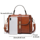 Women's Fashion Flap Purse, Retro Style Faux Leather Handbag, Versatile Shoulder Bag