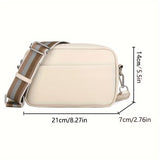 Trendy Square Crossbody Bag, Litchi Pattern Shoulder Bag, Women's PU Leather Zipper Purse