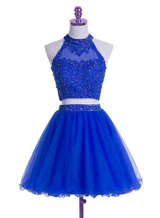 solvbao Royal Blue Two Piece Party Dress, High Quality Party Dress, Homecoming Dresses