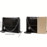 solvbao  Trendy Chain Crossbody Bag, Retro Style Shoulder Bag, Niche Design Clutch Purse For Women