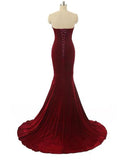 Solvbao Velvet Mermaid Prom Dresses, Long Formal Gowns, Prom Dress