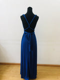 solvbao Long Dark Blue Multi-Way Bridesmaid Dress, Women Summer Dress,Convertible Dresses