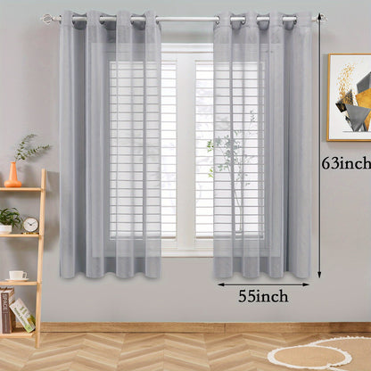 1 Panel Elegant White Tulle Curtain Ring for Home Decor - Perfect for Windows, Sliding Doors, and Festivals with Privacy Function