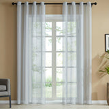 1 Panel Elegant White Tulle Curtain Ring for Home Decor - Perfect for Windows, Sliding Doors, and Festivals with Privacy Function